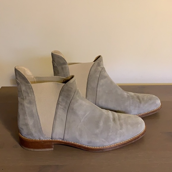 Panara Italy Grey Suede Ankle Booties - Women’s Size 37 - Picture 4 of 6